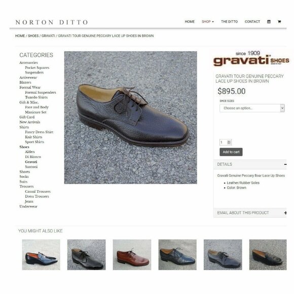 $895 GRAVATI Neiman Marcus 10 M Genuine PECCARY Black 17013 * add $15 new Trees - Picture 3 of 16